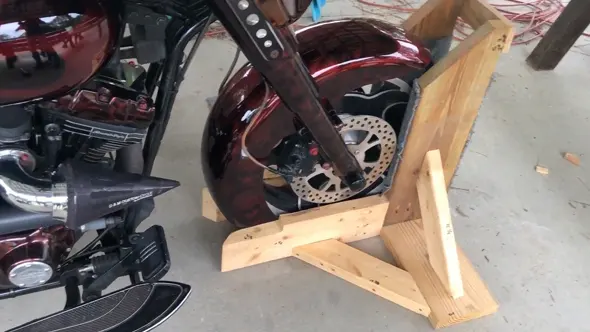 How To Make a Motorcycle Wheel Chock Out Of Wood Step-By-Step Instructions