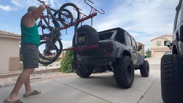 Would a Bike Rack Fit Over a Spare Tire Rack on a Jeep Wrangler