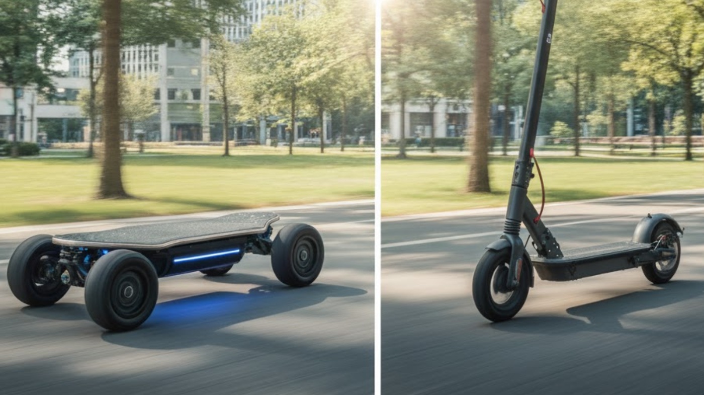 electric skateboard vs scooter