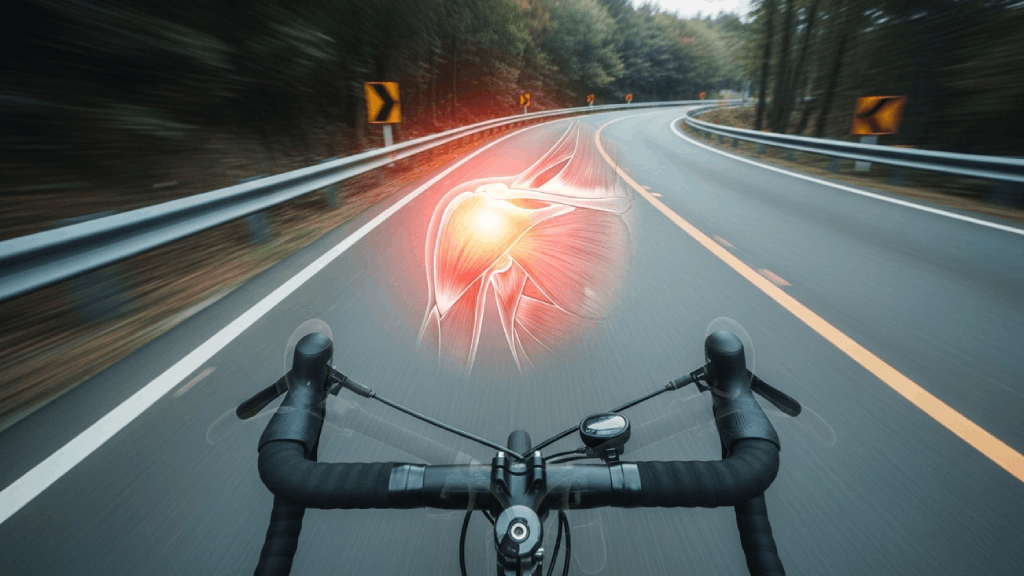cycling induced anterior shoulder pain