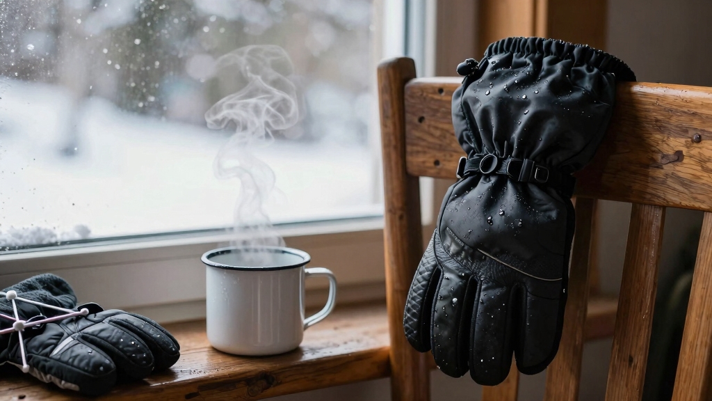 dry ski gloves thoroughly indoors