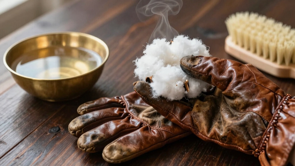 soften stiff leather gloves