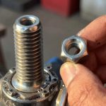 some axle nuts left threaded