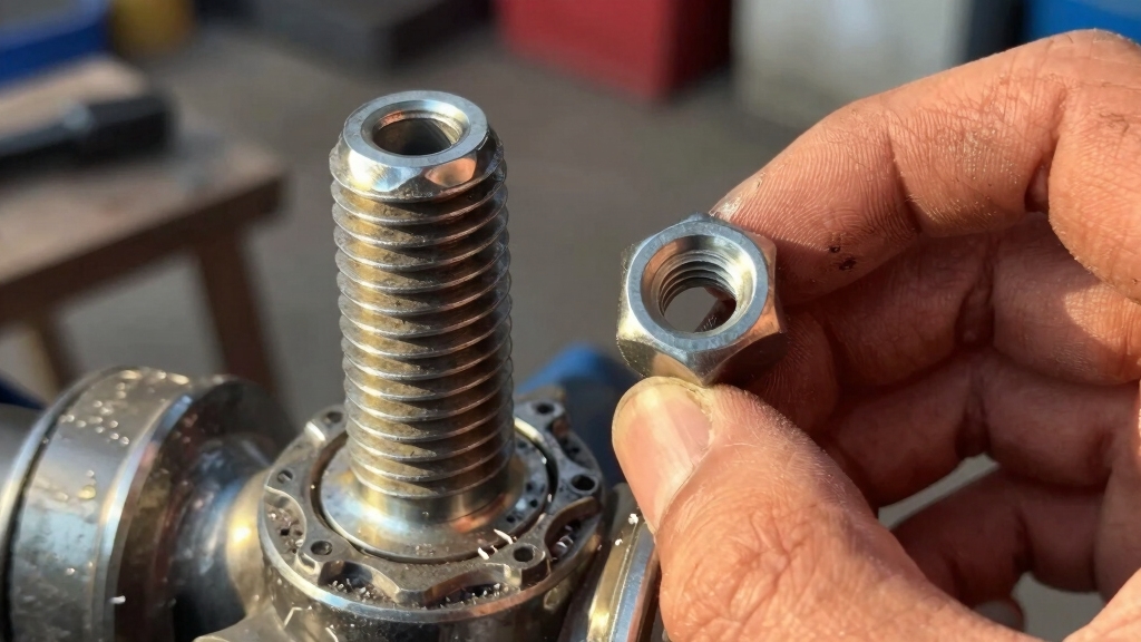 some axle nuts left threaded