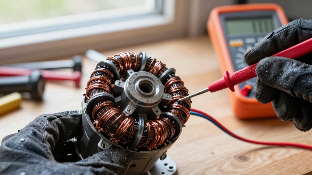check stator winding continuity correctly